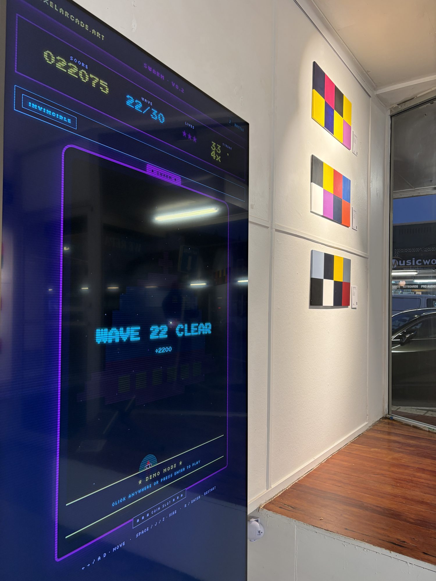PixelArcade arcade screen and pixel panels, Main Gallery